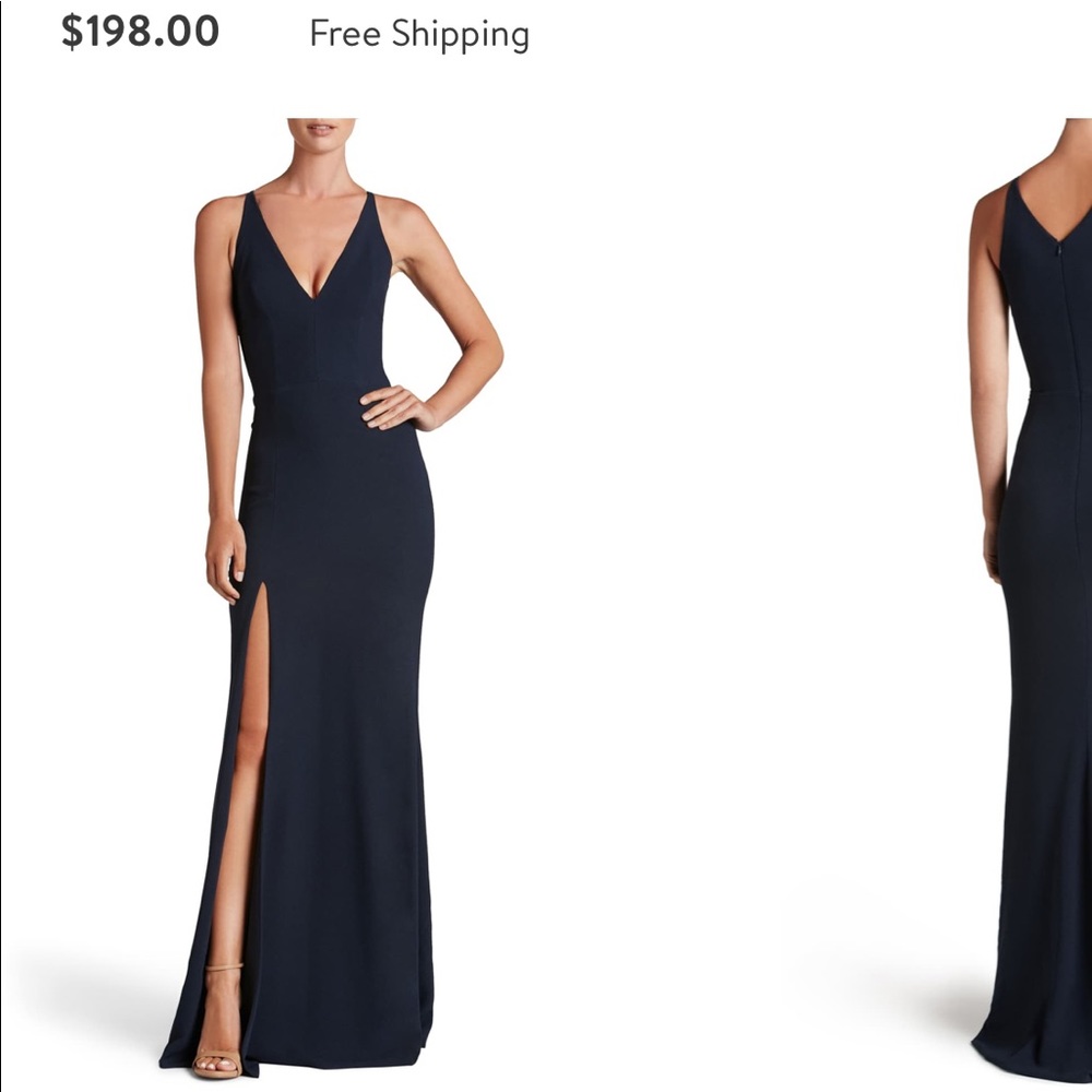 Dress The Population Slit Gown